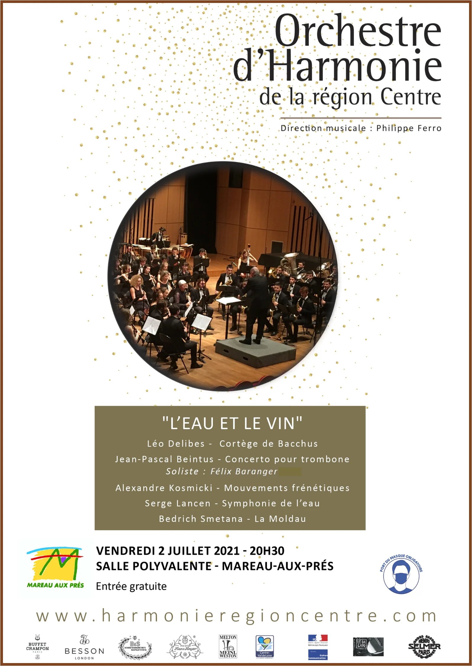 Affiche Orchestre Harmonie Region Centre 2021